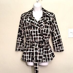 Spiegel Double-breasted 3/4 sleeve spring jacket, Sz 6